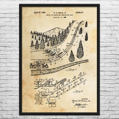 Snow maker patent wall - snow,