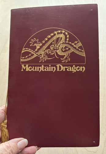 Menu drago montagna vintage - menu,